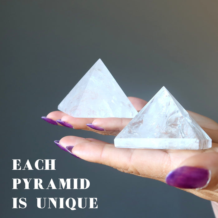 Clear Quartz Pyramid Past Present Future Healing Crystal