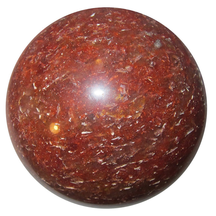 red hematite quartz sphere