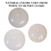 three quartz spheres showing varying white shades