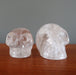 two Clear Quartz Crystal Skulls