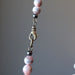 lobster claw clasp on rhodochrosite necklace