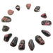 14 rhodonite tumbled stones