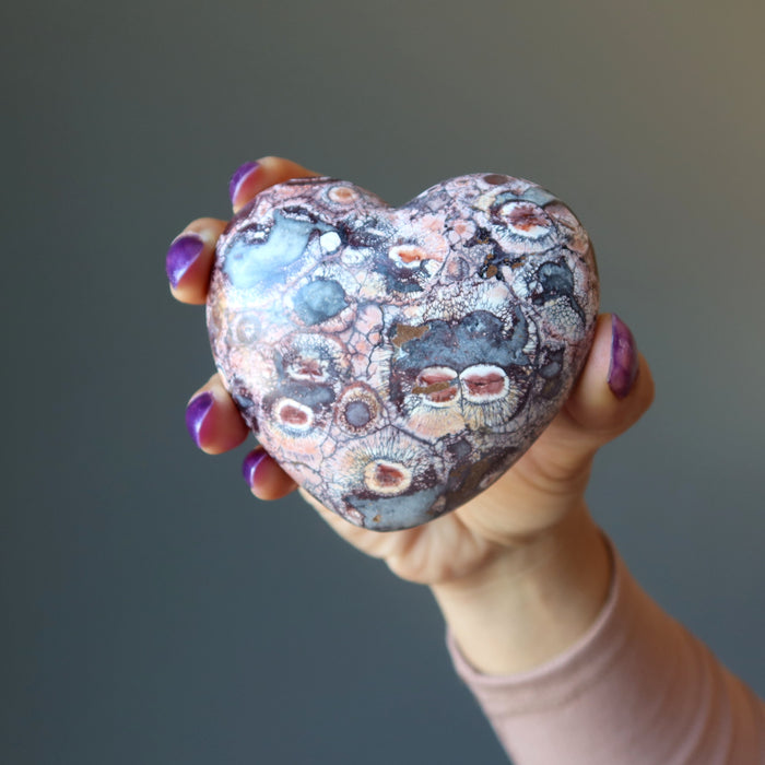 Rhyolite Heart Fun Love Happiness Zany Stone Healing Crystal