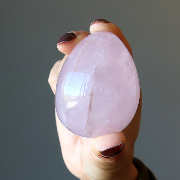 Rose Quartz Egg Sweet Relationships Eternal Love Soft Pink Crystal