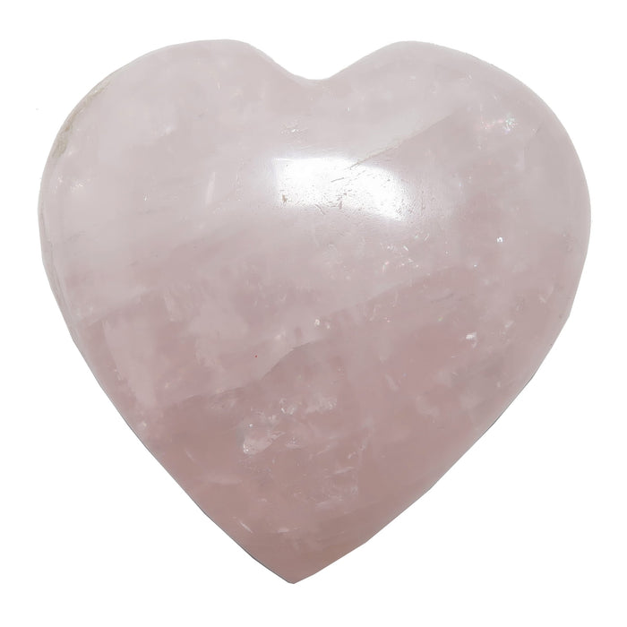 pink rose quartz crystal heart