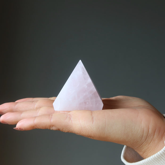 Rose Quartz Pyramid Love Energy Feng Shui Pink Power Stone