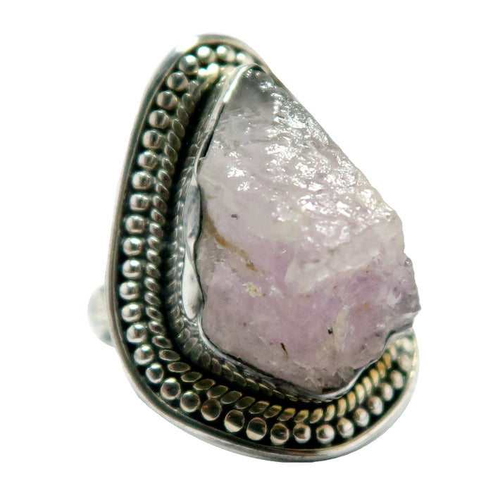 Rose Quartz Ring Love it Rough Pink Stone Sterling Silver