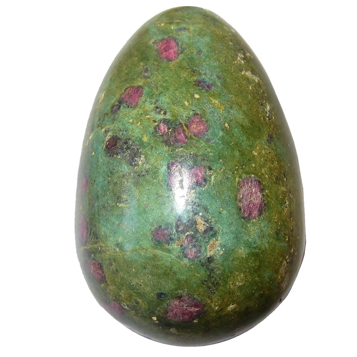 Ruby Fuchsite Egg Golden Halo of Royal Abundance Stone