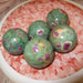 5 ruby fuchsite spheres