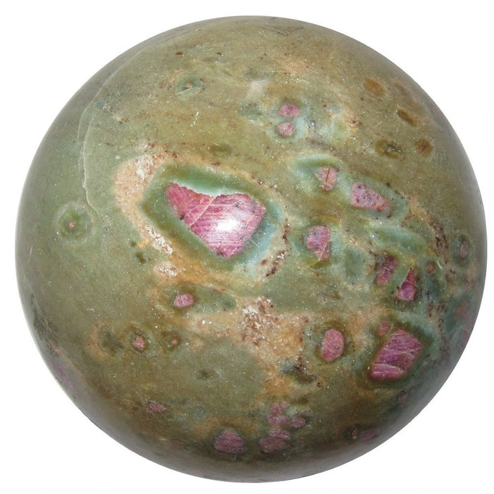Ruby Fuchsite Sphere Romantic Dreams Spring Green Crystal Ball
