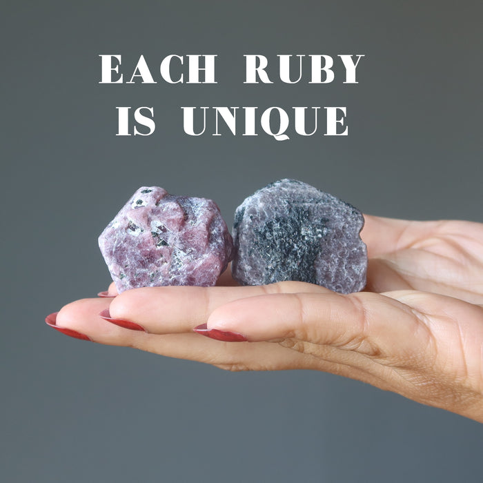 Red Ruby Raw Gemstone Love's Sweet Treat Healing Hexagon