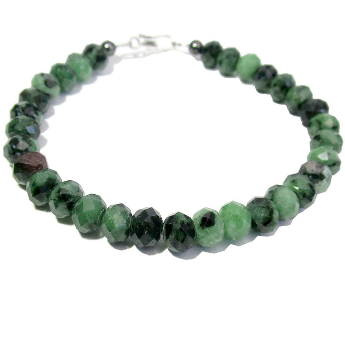 Ruby Zoisite Bracelet Rich Royal Luxe Gem Green Red Sterling