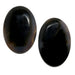 pair of black sardonyx oval stones