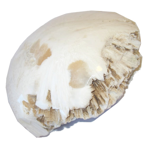 raw white scolecite dome