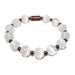 white selenite and antique beads stretch bracelet
