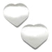 white selenite heart pair