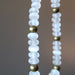 white selenite necklace with antique accent beads