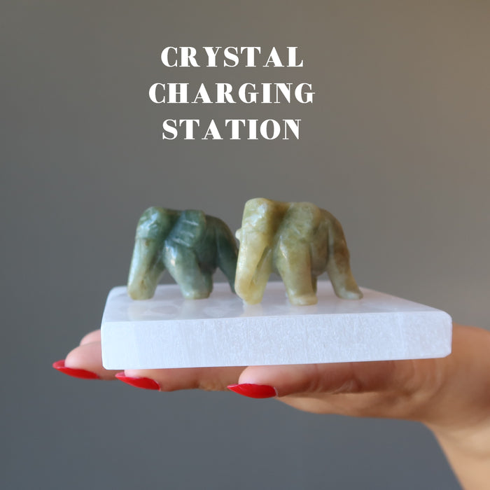 Selenite Charger Square Crystal Jewelry Cleansing Slab