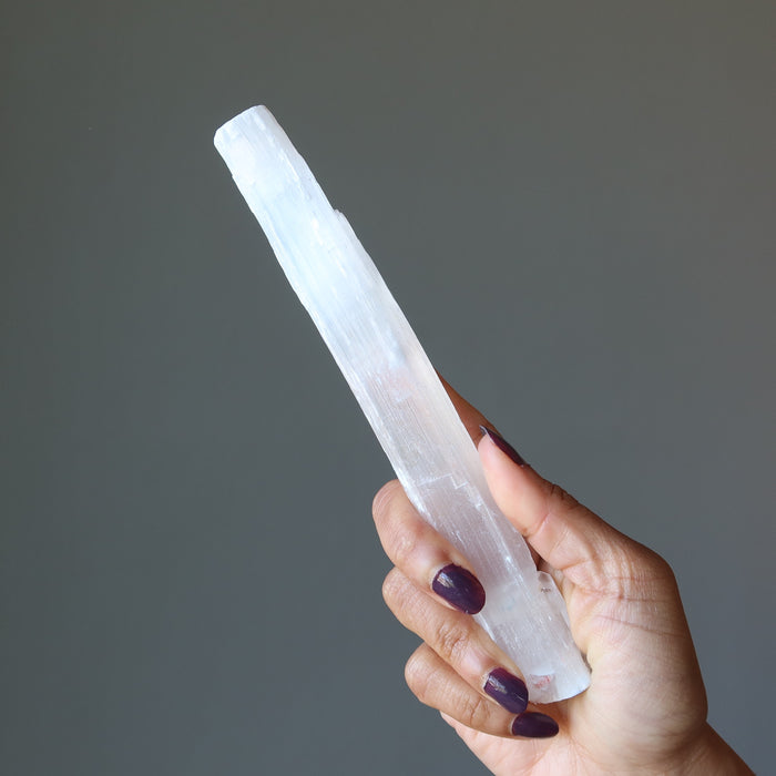 Selenite Stick Wand Aura Sealing Crystal Healing Raw Protection