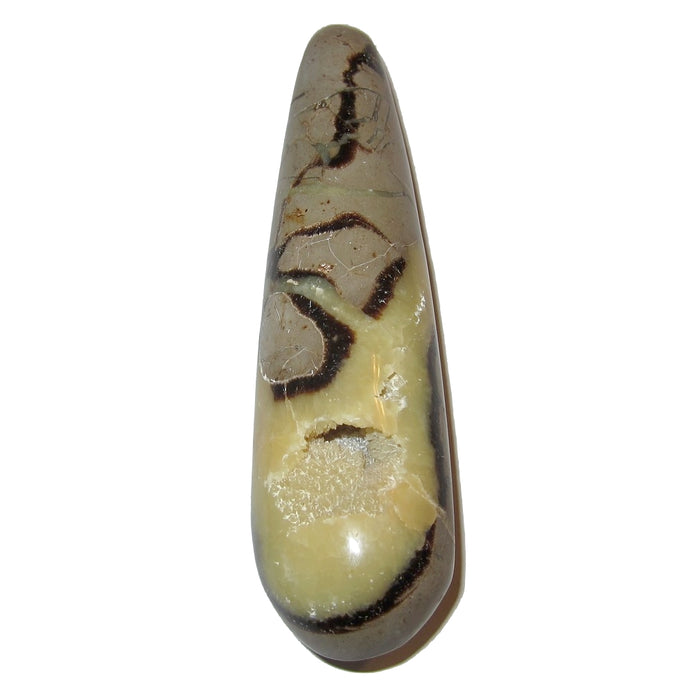 Septarian Wand Massage Yellow Brown Rounded Rock Cave