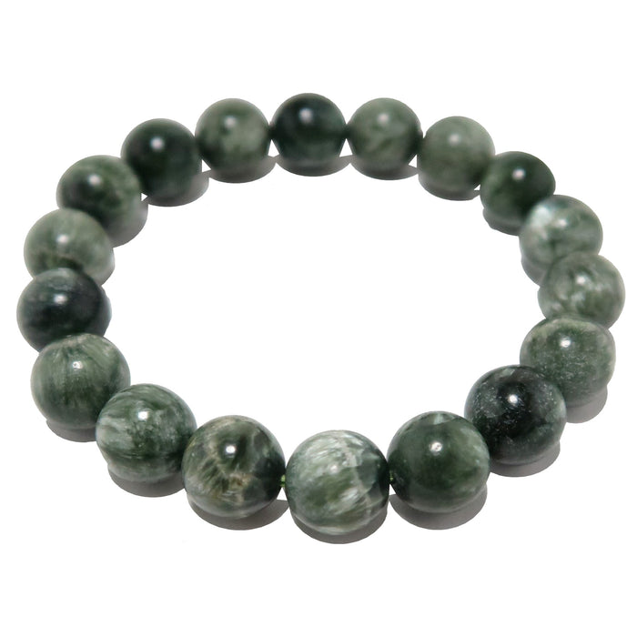 Seraphinite Bracelet Rare Green Gemstone of Spiritual Awakening