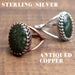 displaying sterling silver and antiqued copper Adjustable Copper Serpentine Rings