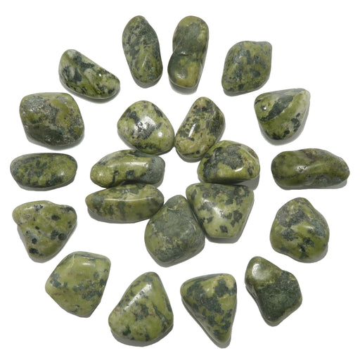 21 Serpentine Tumbled Stones