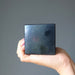 hand holding large shungite cube