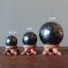 3 Shungite Spheres on wood stands