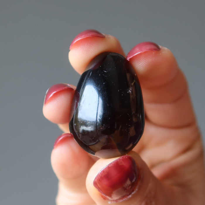 Smoky Quartz Egg Dark Handsome Savior Stone Black Crystal