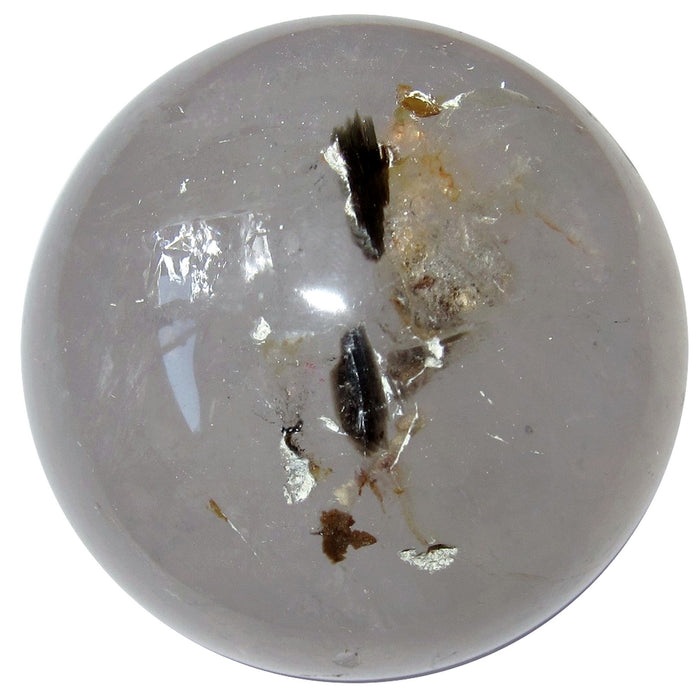 Smoky Quartz Sphere Mystery Mineral Inclusion Gray Crystal Ball