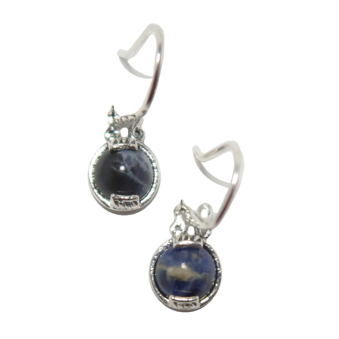 Sodalite Earrings Spiritual Light of Blue Nights Sterling Silver