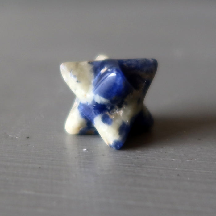 Sodalite Merkaba Blue Wishing Star Meditation Crystal Carving