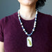 sheila of satin crystals wearing Sodalite Magnesite Necklace