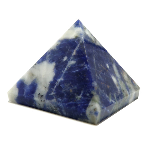 blue and white sodalite pyramid