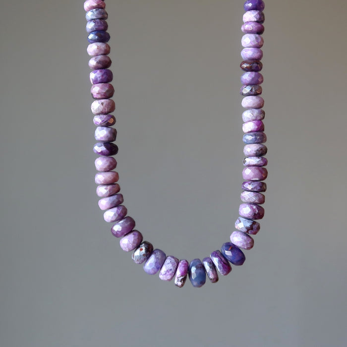 Sugilite Necklace My Soul Smiles Purple Faceted Gemstone