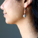 sheila of satin crystals wearing sunstone sterling silver sun earrings