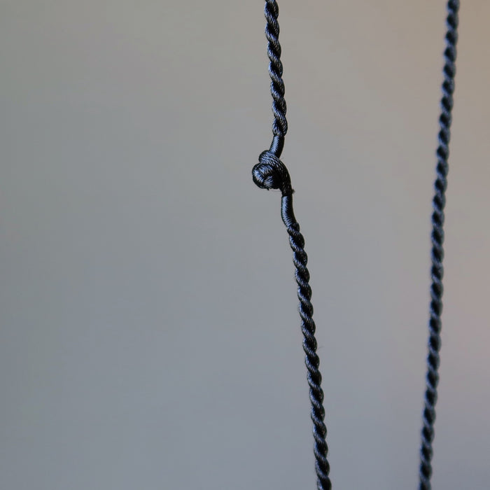 display black cord knot clasp