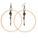 tigers eye arrow orange hoop earrings