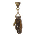 golden brown tigers eye seahorse pendant