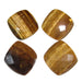 4 faceted tigers eye diamond cut cabochon