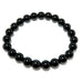 black tourmaline round stretch bracelet with 7-8mm beads