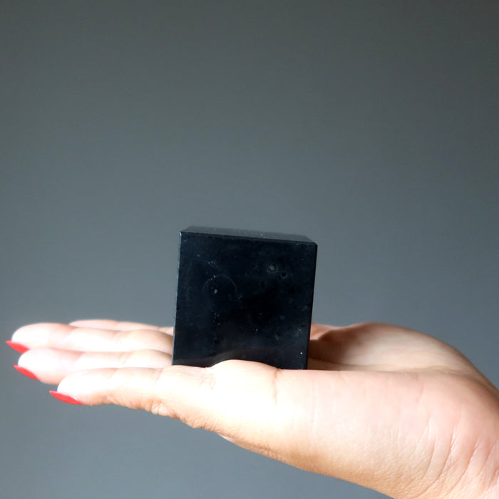 Black Tourmaline Cube Don't Mess with Me Protection Stone