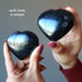 two black tourmaline hearts