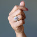 pink tourmaline ring on hand