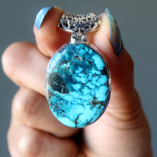turquoise oval pendant