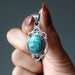 oval turquoise sterling pendant