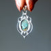 back of oval turquoise sterling pendant