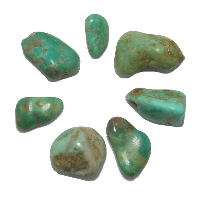 7 tumbled turquoise stones