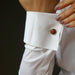woman modeling unakite cufflinks